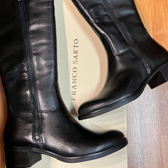 New in Box - Franco Sarto Black Leather Long Boots (US 7) * Christina - Picture 16 of 16